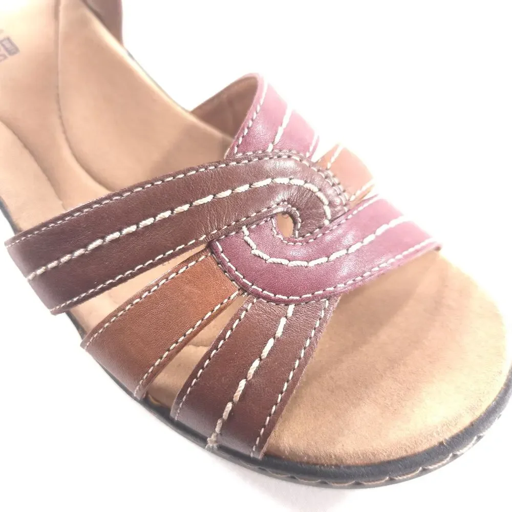 Clarks Collection Casual Sling Back Sandal Womens Size 8 15190 Brown